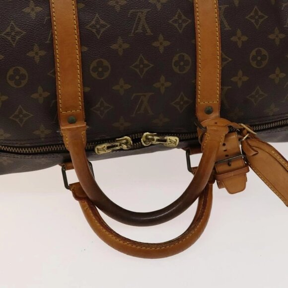 LOUIS VUITTON Monogram Keepall 55 Boston Bag M41424 LV Auth 139639 - Picture 8 of 16